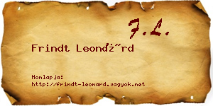 Frindt Leonárd névjegykártya